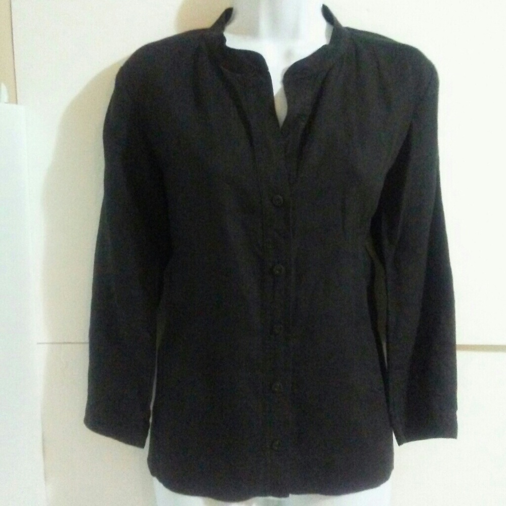 EILEEN FISHER Irish Linen Top Size XS